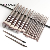 MAANGE 18Pcs Professional Complete Eye & Face Makeup Brushes Set - [Rose Gold]